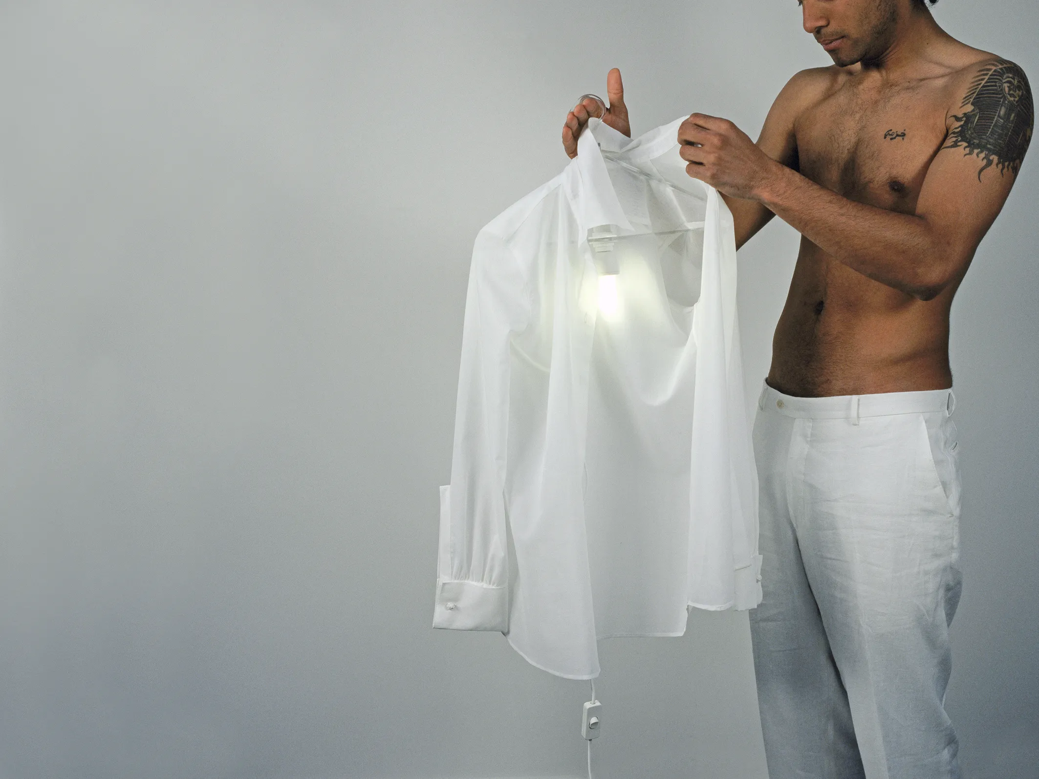 Clothes Hanger Lamp
