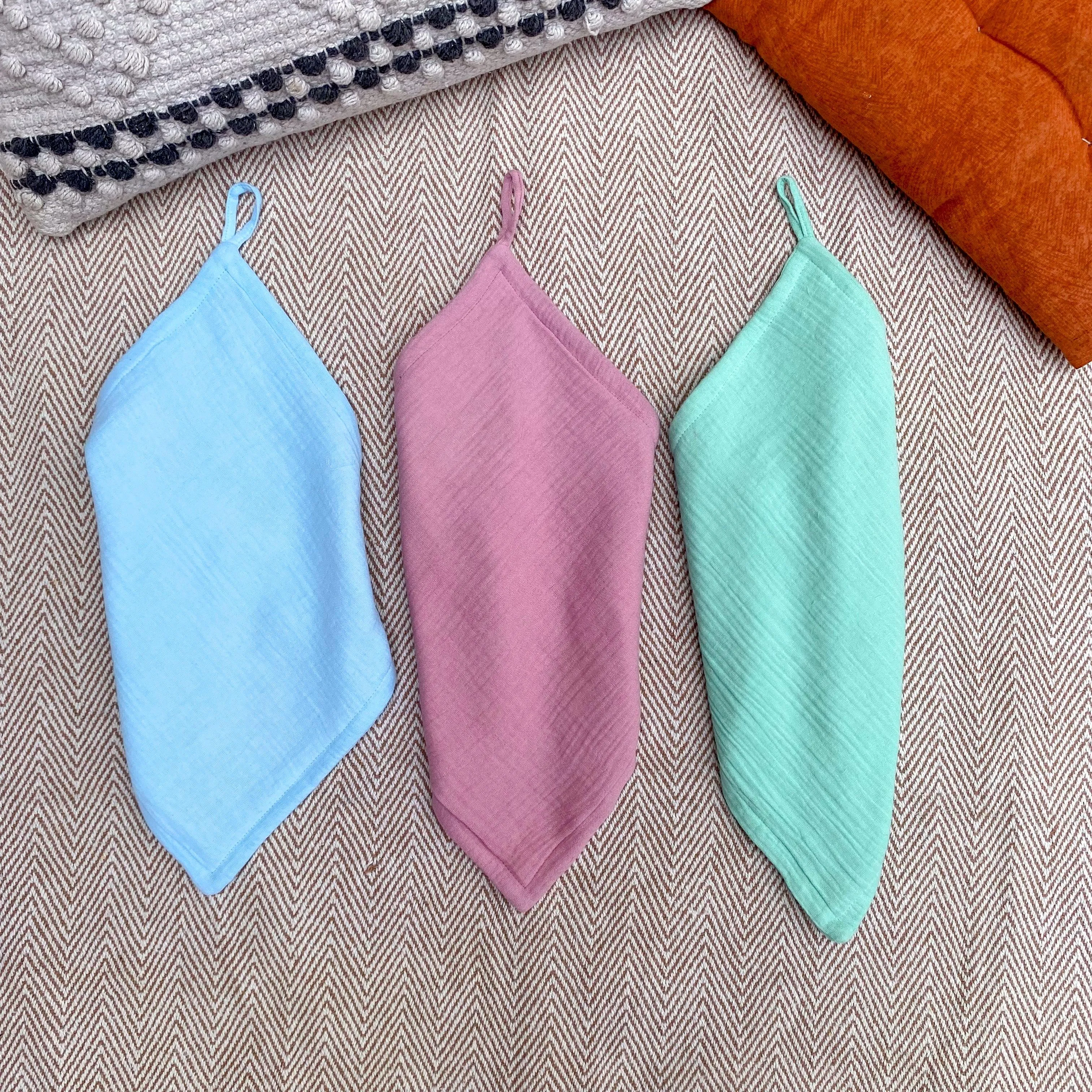 Crinkled Muslin Wash Clothes