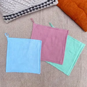 Crinkled Muslin Wash Clothes