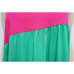 Fashion patchwork contrasting long dress AY3564