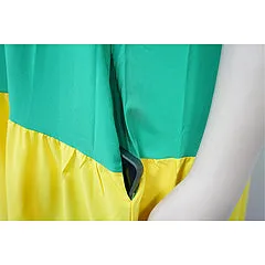 Fashion patchwork contrasting long dress AY3564