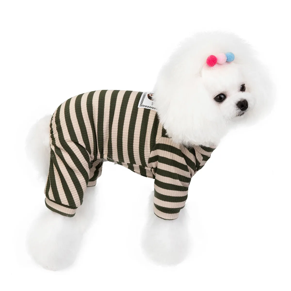 Four-legged striped home clothes pet clothes