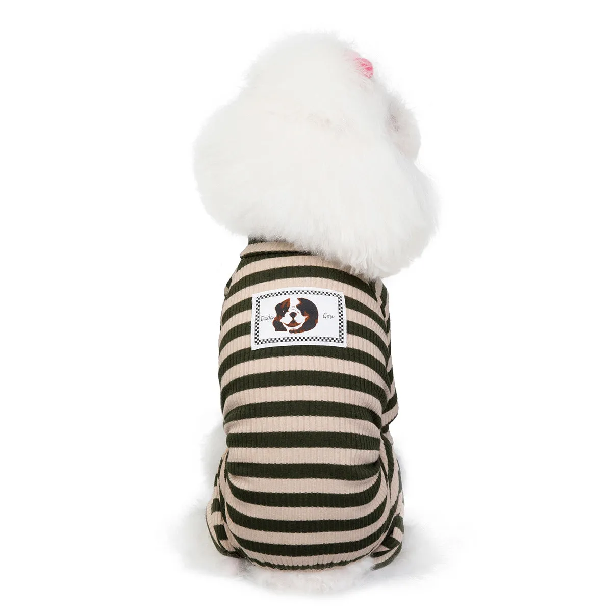 Four-legged striped home clothes pet clothes