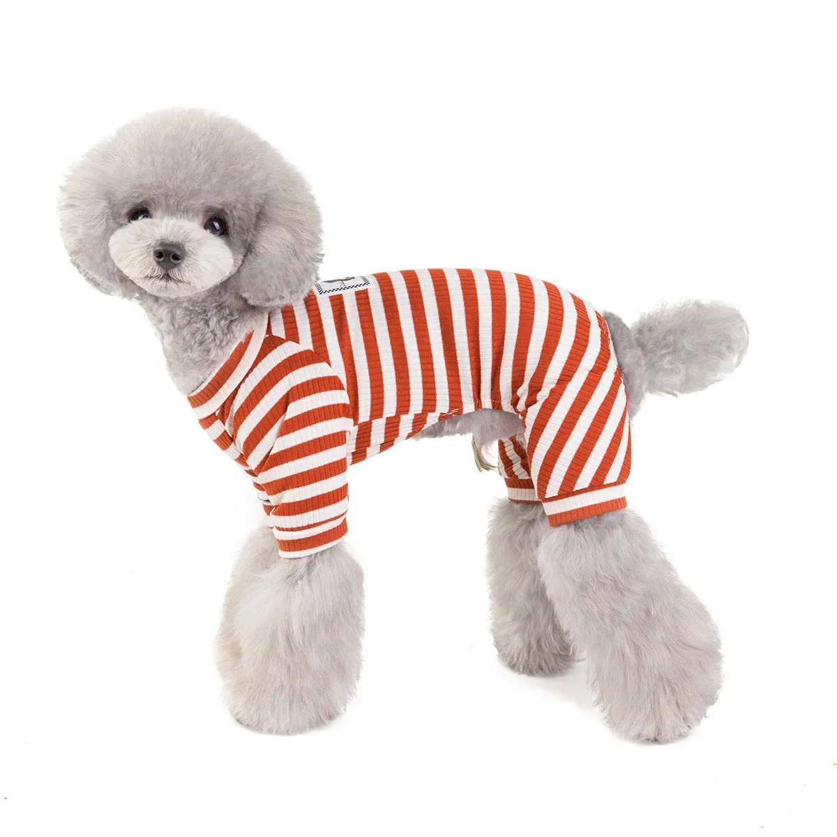 Four-legged striped home clothes pet clothes