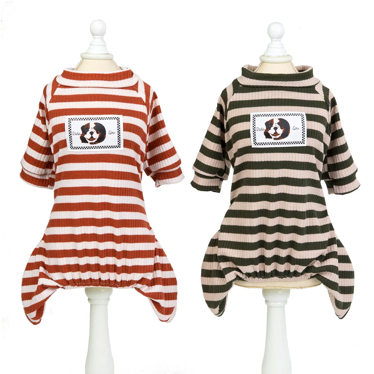 Four-legged striped home clothes pet clothes