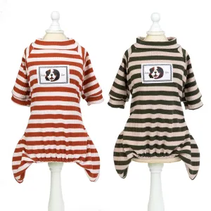 Four-legged striped home clothes pet clothes