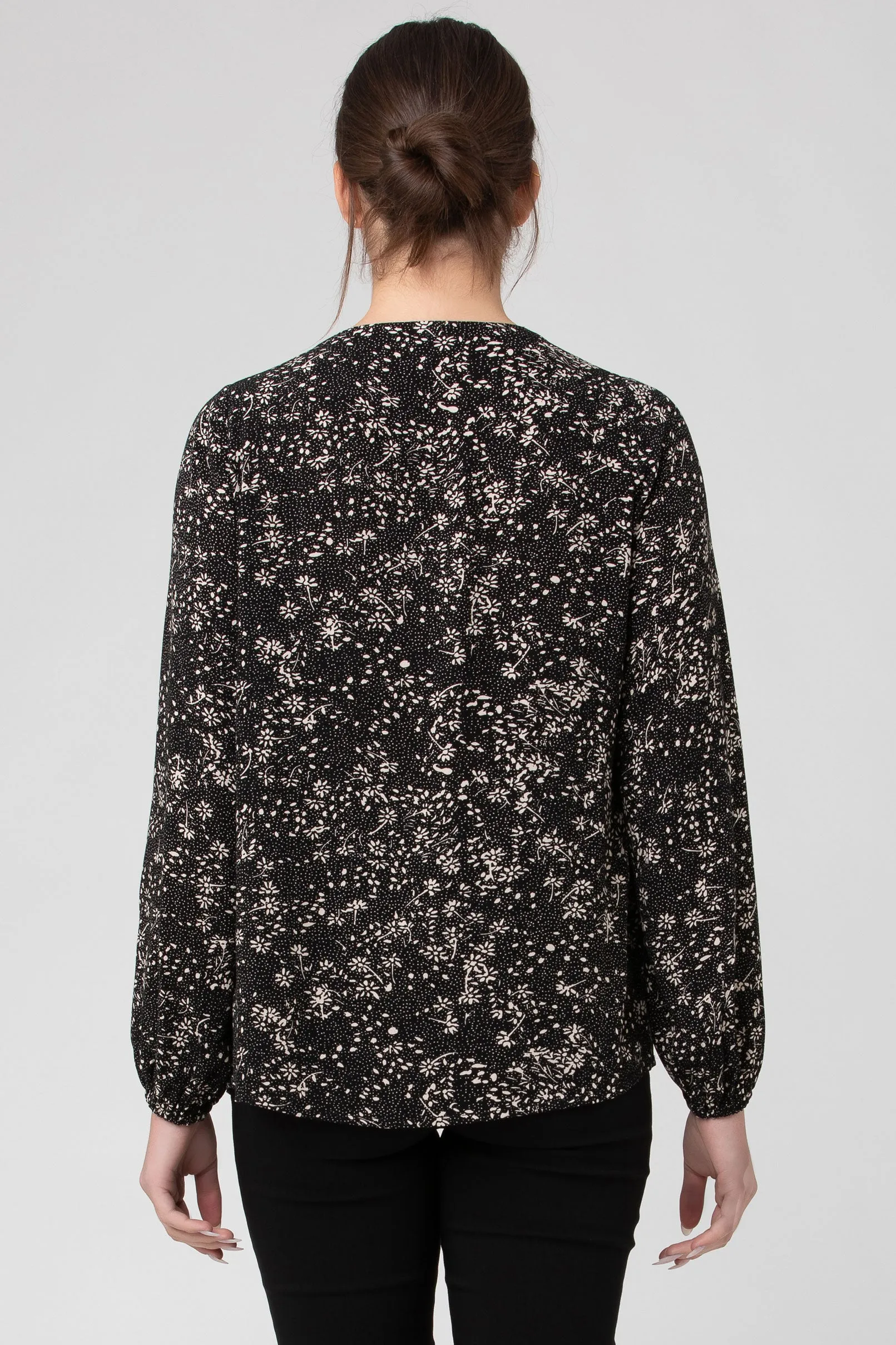 Jane Nursing Blouse Black / Natural