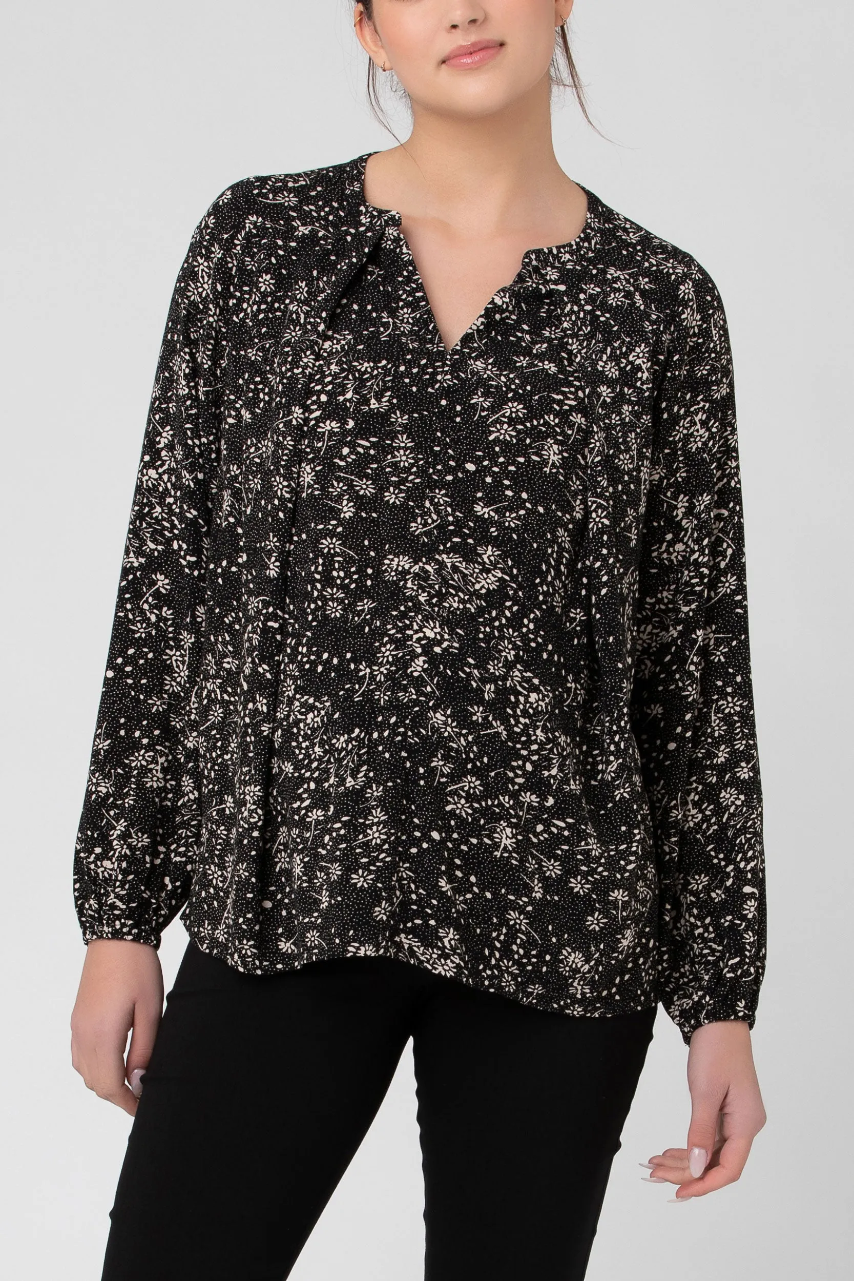Jane Nursing Blouse Black / Natural